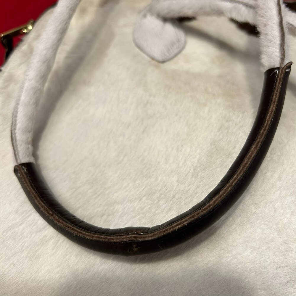 Custom Made Cowhide Zip Tote Bag ✨ Brown & White - Picture 6 of 11